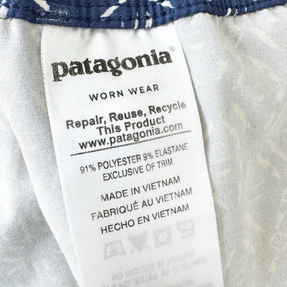 Patagonia Women's Fleetwith Navy Print Crossback Athletic Dress M - Picture 7 of 7